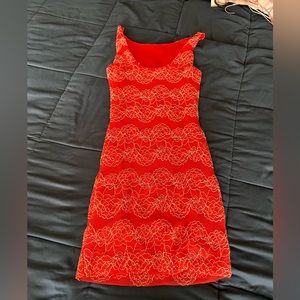 Small, red dress. Super cute